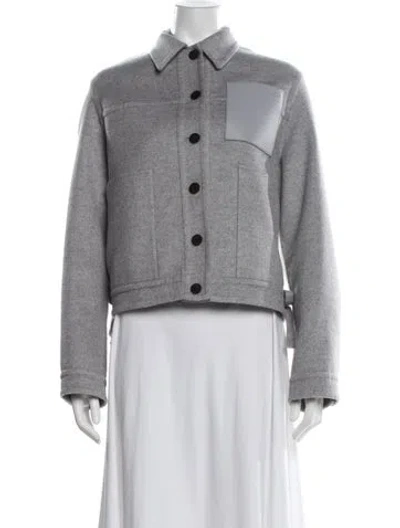Pre-owned Loewe 2024 Anagram Jacket In Grey