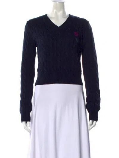 Pre-owned Loewe 2024 Anagram Sweater In Blue