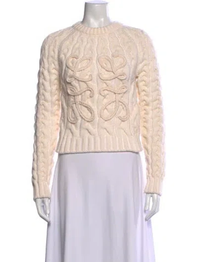 Pre-owned Loewe 2024 Anagram Sweater In Neutrals
