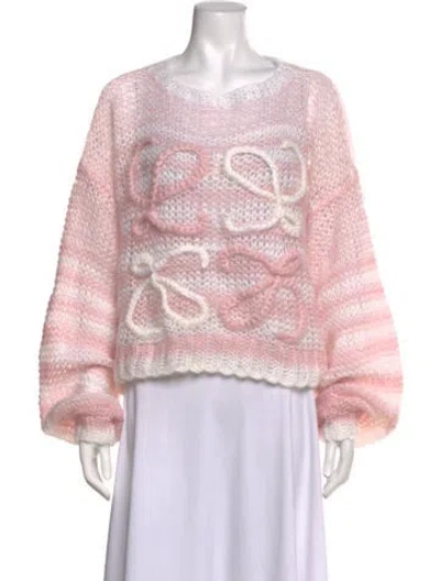 Pre-owned Loewe 2024 Anagram Sweater W/ Tags In Pink