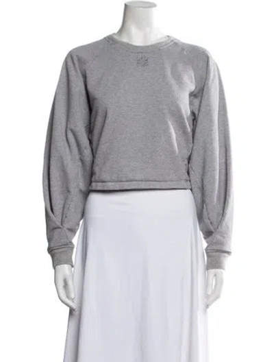Pre-owned Loewe 2024 Anagram Sweatshirt In Grey