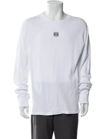 Pre-owned Loewe 2024 Anagram T-shirt In White