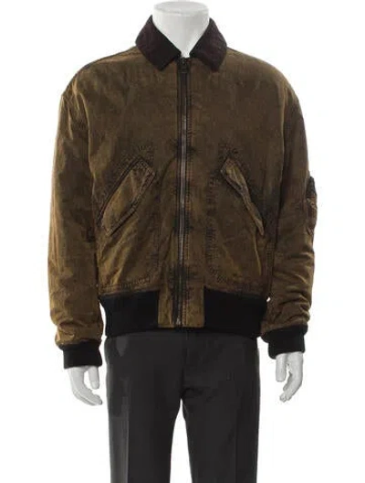 Pre-owned Loewe 2024 Aviator Bomber Jacket In Brown
