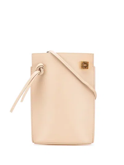 Pre-owned Loewe 2024 Calfskin Dice Pocket Crossbody Bag In Brown