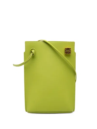 Pre-owned Loewe 2024 Calfskin Dice Pocket Crossbody Bag In Green