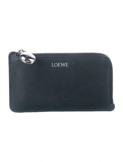 Pre-owned Loewe 2024 Leather Wallet In Grey