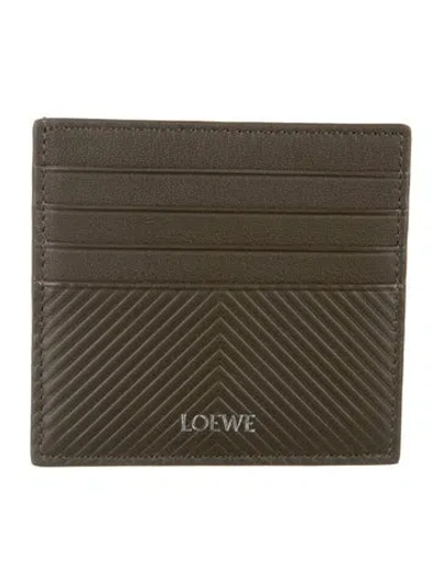 Pre-owned Loewe 2024 Leather Wallet W/ Tags In Green