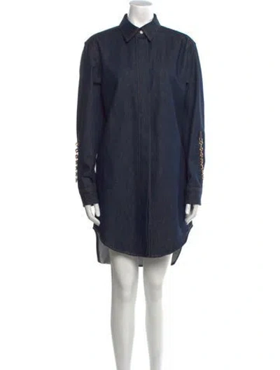 Pre-owned Loewe 2024 Mini Dress In Blue