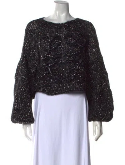 Pre-owned Loewe 2024 Mohair Sweater In Black