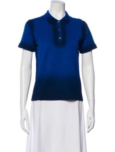 Pre-owned Loewe 2024 Short Sleeve Polo W/ Tags In Blue