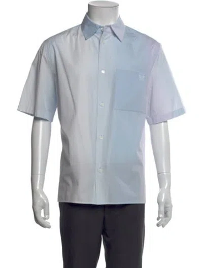 Pre-owned Loewe 2024 Signature Logo Shirt In Blue