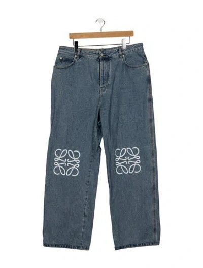 Pre-owned Loewe 2024 Straight-leg Jeans In Blue