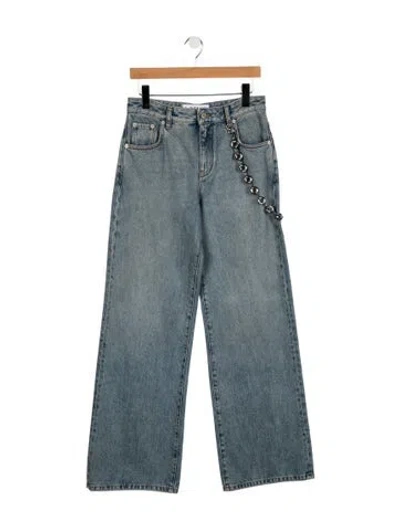 Pre-owned Loewe 2024 Wide Leg Jeans In Blue