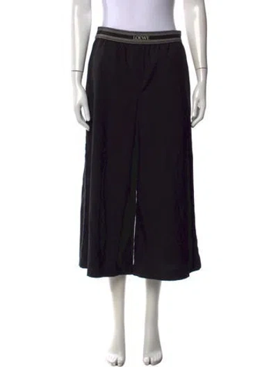 Pre-owned Loewe 2024 Wide Leg Pants In Black
