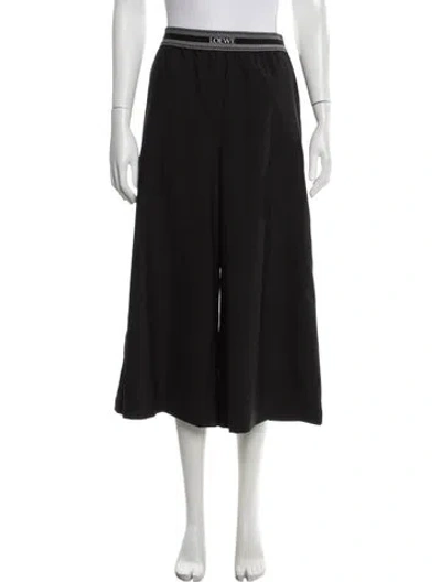 Pre-owned Loewe 2024 Wide Leg Pants In Black