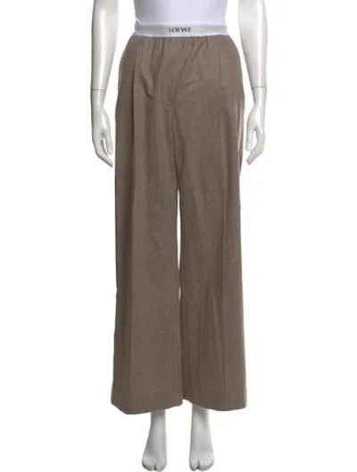 Pre-owned Loewe 2024 Wide Leg Pants In Brown