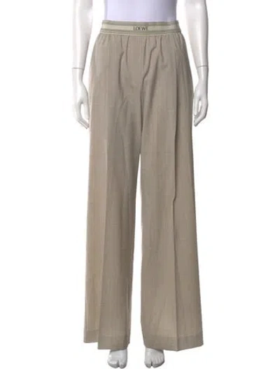 Pre-owned Loewe 2024 Wide Leg Pants In Neutrals