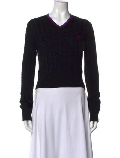 Pre-owned Loewe 2025 Anagram Sweater In Black