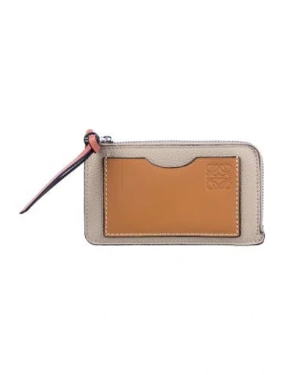 Pre-owned Loewe 2025 Coin Cardholder Wallet W/ Tags In Neutrals