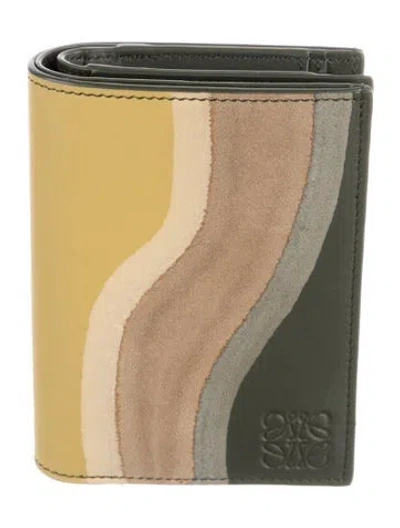 Pre-owned Loewe 2025 Leather Wallet In Green