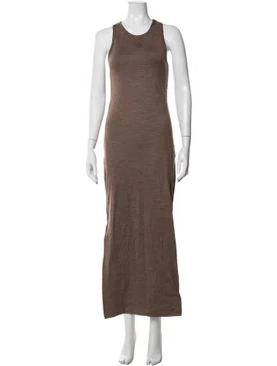 Pre-owned Loewe 2025 Long Dress In Brown