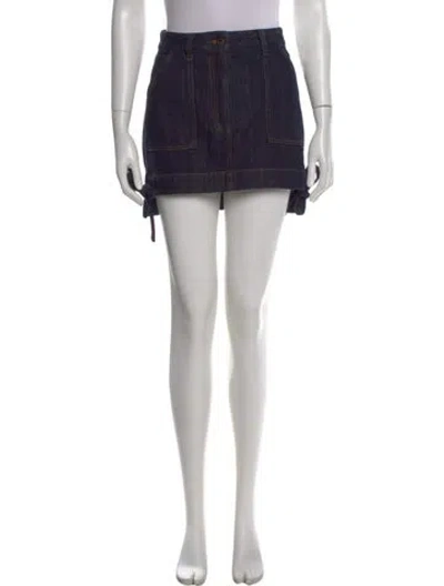 Pre-owned Loewe 2025 Mini Skirt In Blue