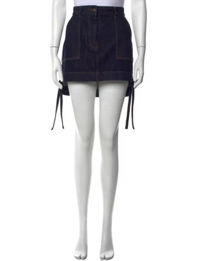 Pre-owned Loewe 2025 Mini Skirt In Blue
