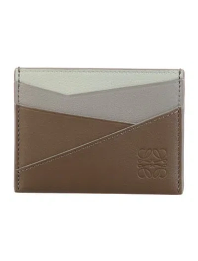 Pre-owned Loewe 2025 Puzzle Card Holder In Multi