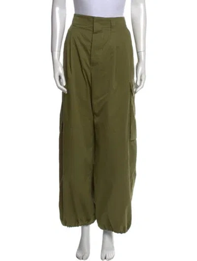 Pre-owned Loewe 2025 Straight Leg Pants In Green