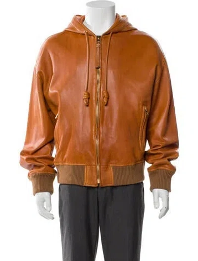 Pre-owned Loewe 2025 Wool Bomber Jacket In Orange