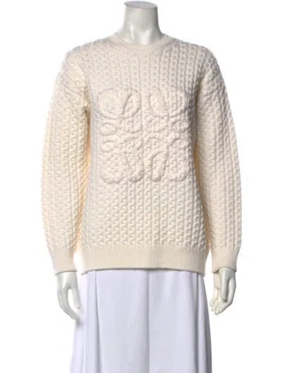 Pre-owned Loewe 2025 Wool Sweater In Neutrals