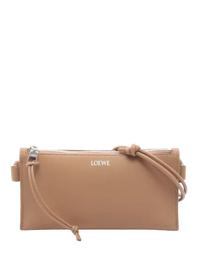 Pre-owned Loewe 2025-2026 Nappa Joya Pouch Shoulder Bag In Brown
