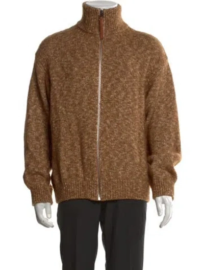 Pre-owned Loewe 2026 Patterned Cardigan In Brown