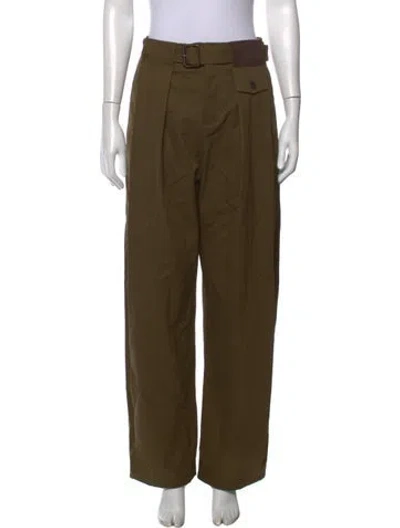 Pre-owned Loewe 2026 Wide Leg Pants In Green