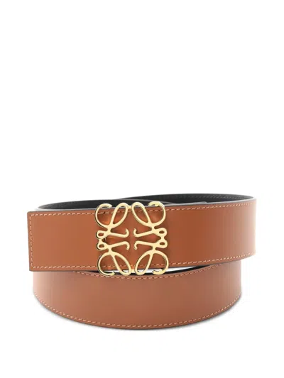 Pre-owned Loewe 20s Anagram Reversible Belt