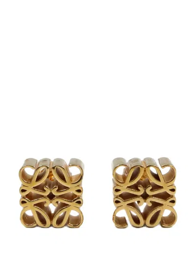 Pre-owned Loewe 20s Motif Earrings In Gold