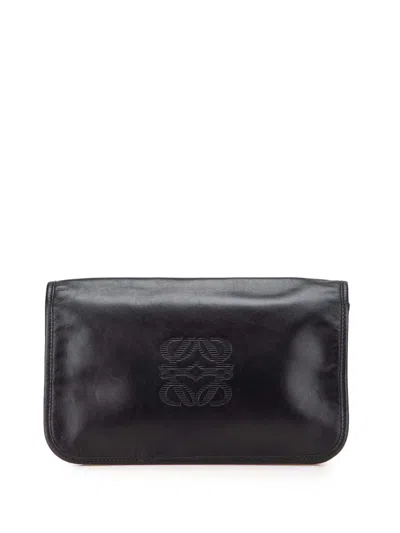 Pre-owned Loewe 20th Century Anagram Leather Clutch Bag