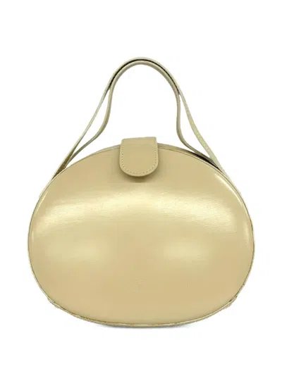 Pre-owned Loewe 20th Century Leather Anagram Handbag In Neutrals