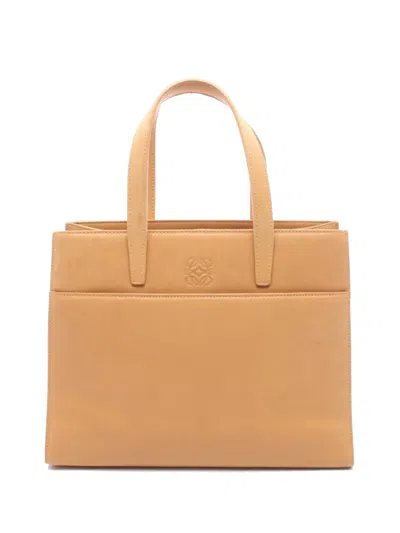 Pre-owned Loewe 20th Century Leather Anagram Handbag In Neutrals
