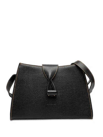 Pre-owned Loewe 20th Century Leather Toggle Crossbody Bag In Black