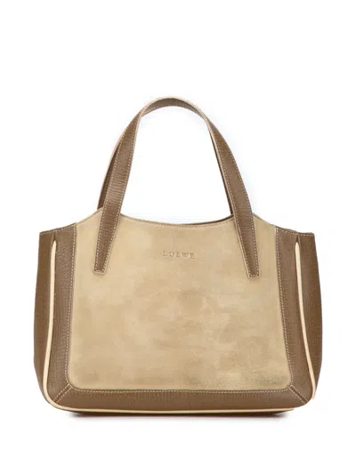 Pre-owned Loewe 20th Century Suede Leather Handbag In Brown