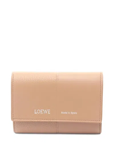 Pre-owned Loewe 20´vertical Small Trifold Wallet In Neutral