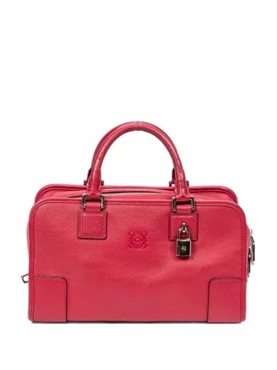 Pre-owned Loewe 28 Amazon Leather Tote Bag In Red