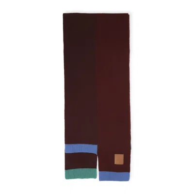 Loewe 30x178 Asymmetric Scarf Women In Burgundy