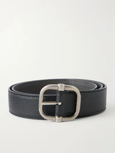 Loewe 3.5cm Reversible Full-grain Leather Belt In Black