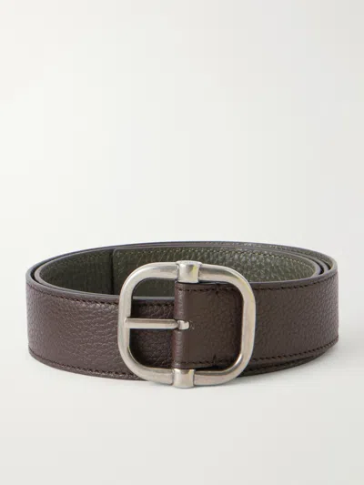Loewe 3.5cm Reversible Full-grain Leather Belt In White