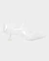 Loewe Emily Aqua Bootie 45 In Rubber With Multicolor Socks Pumps White In Transparent