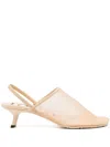Loewe Petal 45 Mesh Slingback Pumps In Neutrals