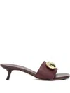 Loewe 45mm Pebble-embellished Leather Sandals In Brown
