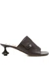 Loewe 45mm Toy Leather-band Sculpted-heel Sandals In Brown